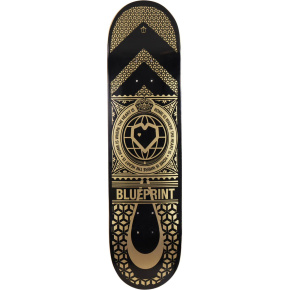 Blueprint Home Heart Skate Board (8.125"|Black/Gold)