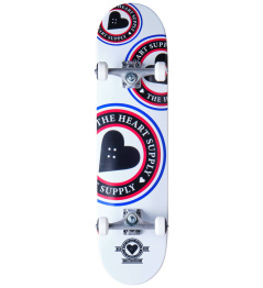 Heart Supply Orbit Logo Skateboard Set (8"|White/Black/Blue)