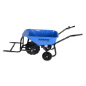 Additional wheels for an electric wheelbarrow