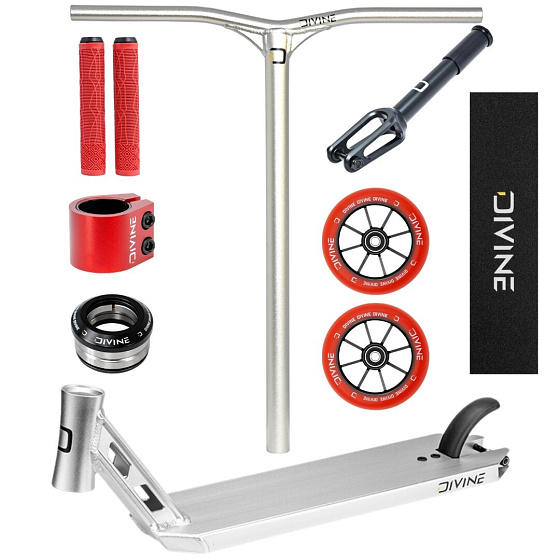 Freestyle Scooter Custom Divine Park ALU Silver/Red