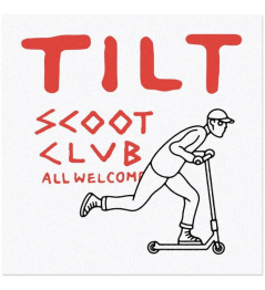 Sticker Tilt Scoot Club White